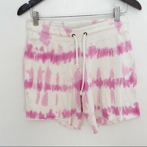 Threads 4 Thought Cut off Athletic Sweat Shorts Size XS Pink/White Tie Dye New